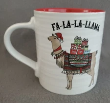 Fa-La-La-Llama Christmas Mug Holiday Presents Spectrum Designz Coffee Hot CoCo