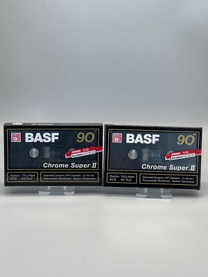 BASF Kassette Chrome SUPER II 90 2 Stück Neu OVP Kompaktkassette - NEU !