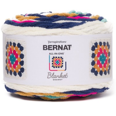 Bernat Blanket All In One Blanket Granny Square Yarn-Retro Pop - 2 Pack