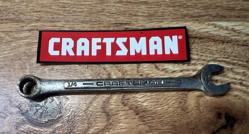 CRAFTSMAN 1/4" COMBINATION WRENCH 12 POINT - MADE IN USA -V- Ultrasonic Cleaned