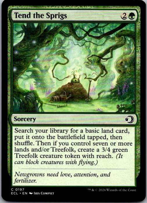 Tend the Sprigs 197 Common Lorwyn Eclipsed Magic: The Gathering Near Mint