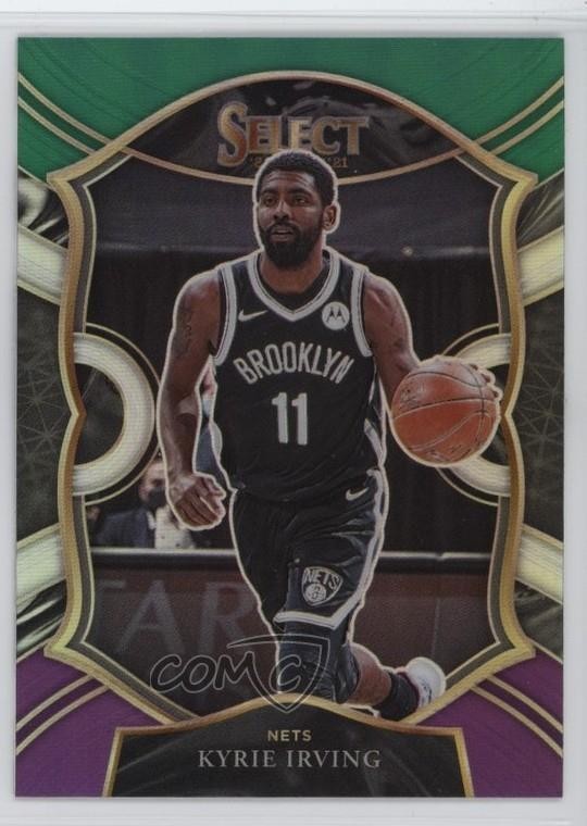 2020-21 Panini Select Concourse Green White Purple Prizm Kyrie Irving #42 1pf0