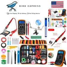 80W LCD Digital Soldering Iron Kit with Adjustable Temperature Ceramic Heating