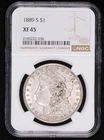 1889 S Morgan Silver Dollar NGC XF-45