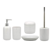 Badaccessoires Badset Seifenspender ToilettenbüRste Zahnputzbecher Keramik