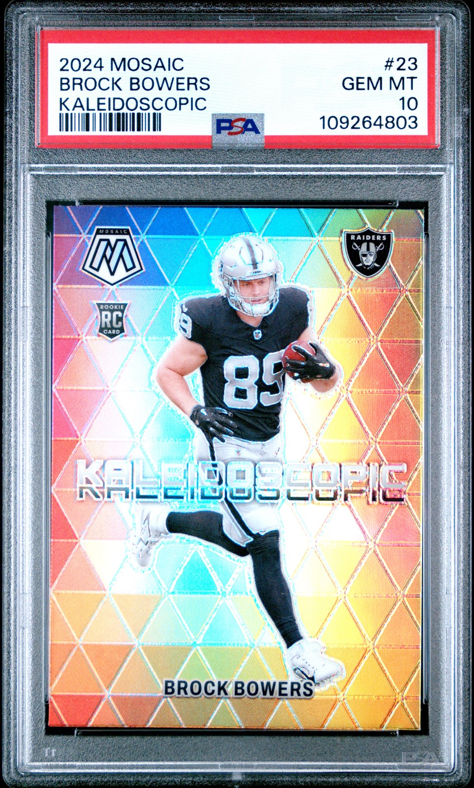 2024 PANINI MOSAIC KALEIDOSCOPIC #23 BROCK BOWERS PSA 10