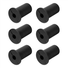 6Pcs Wall Grommets for Cables 3/4" with 7mm Hole Silicone Black