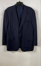 Ermenegildo Zegna Men's Navy Blue Mila Wool Sport Coat Blazer Sz IT 58 R