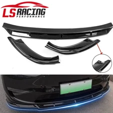 Black For Model Y 2019-2023 ABS Front Bumper Lip Spoiler Splitter Glossy