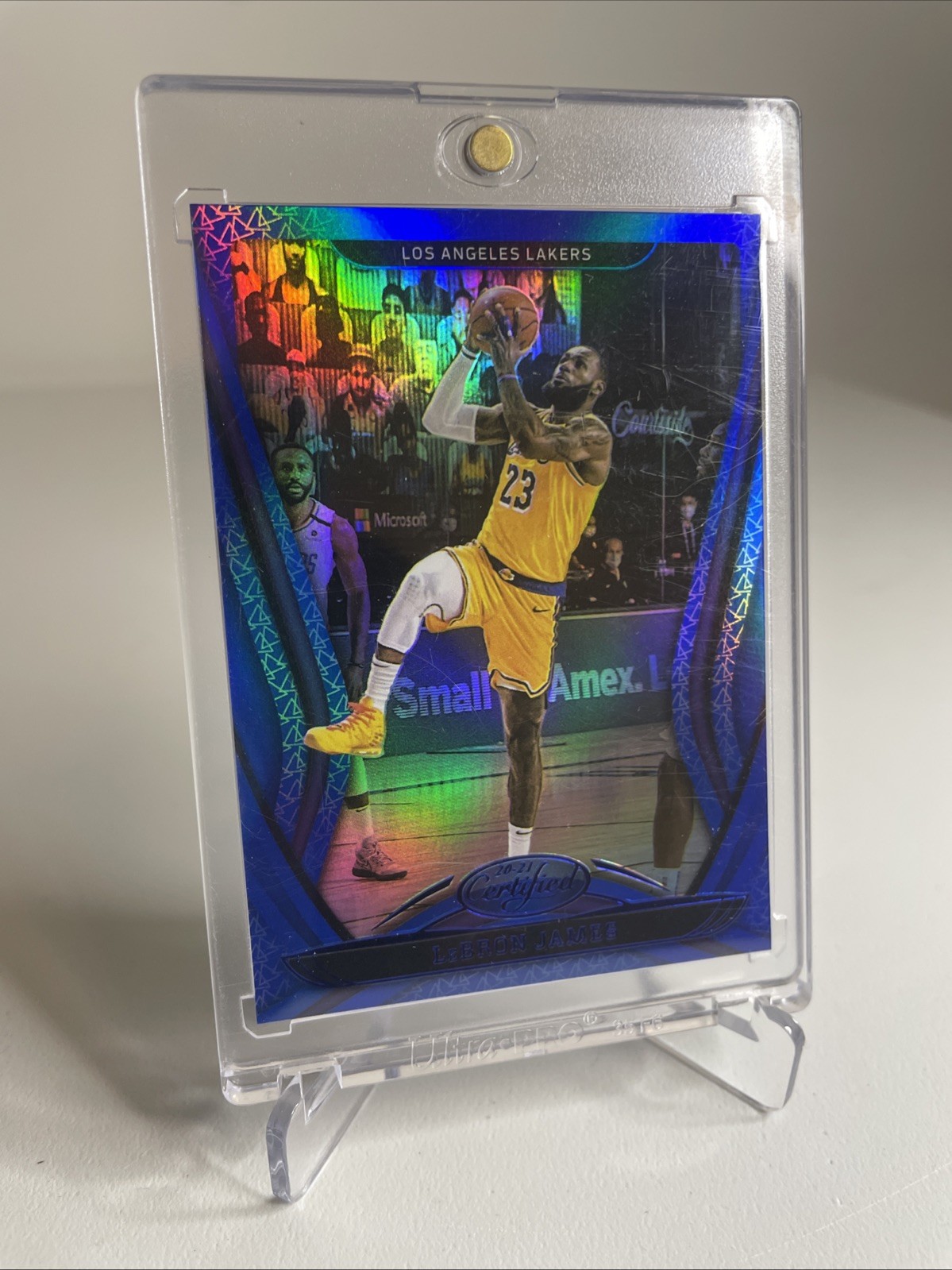 LEBRON JAMES LOS ANGELES LAKERS 2020-21 PANINI CERTIFIED #55 MIRROR BLUE