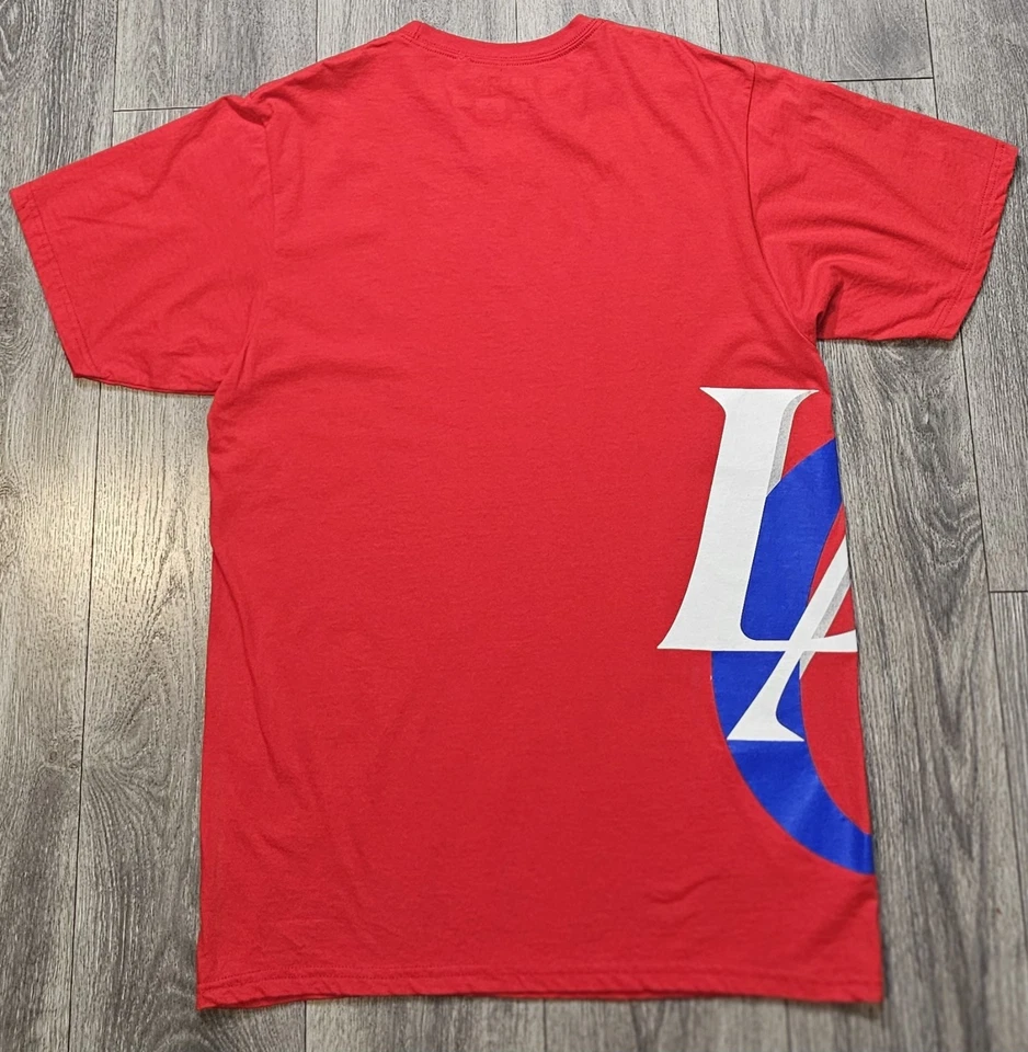 Camiseta Adidas NBA Los Angeles Clippers Big Side Logo Roja Para Hombre Talla Grande Foto 2 de 4