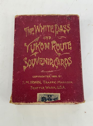Antique The White pass & Yukon route playing cards 1900 S.M. Irwin Seattle WA RR