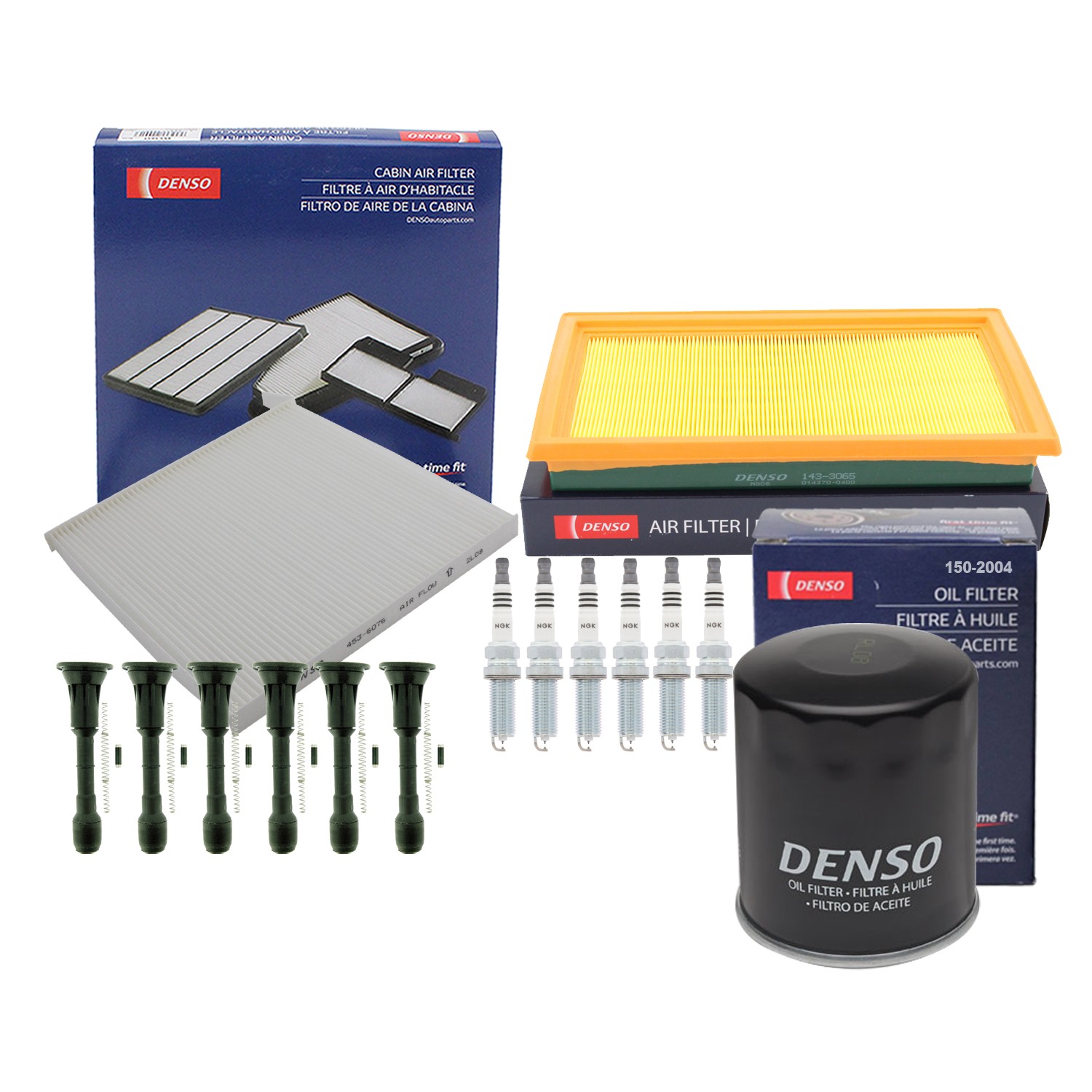 Denso Tune Up Kit NGK 6 Spark Plugs  Boots Kit for Altima Maxima Murano 3.5 V6