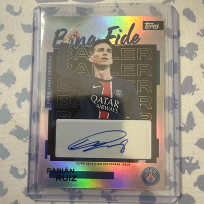 Fabian Ruiz Auto Bona Fide Topps Paris Saint Germain Autograph