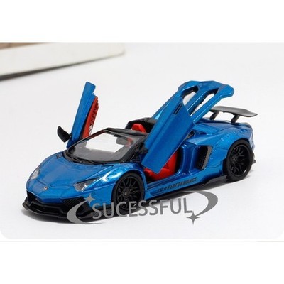 RM 1/64 Blue Lamborghini Aventador LP700-4 Alloy Diecast Sport Car Model