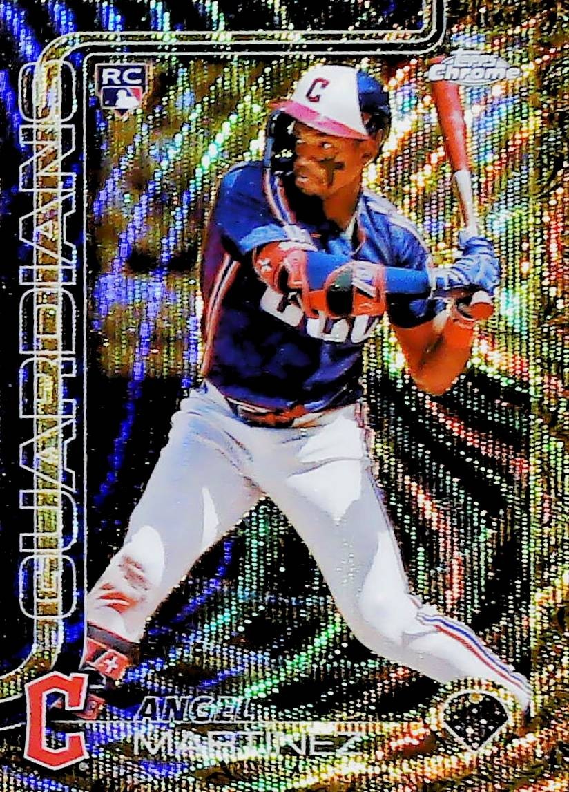 2025 TOPPS GUILDED COLLECTION GOLD WAVE CHROME REFRACTOR  /75 #49 ANGEL MARTINEZ