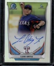 2014 Bowman Draft #BCA-LO Luis Ortiz Chrome Draft Pick Autographs Refractors