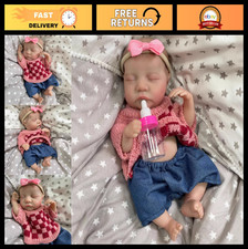 Realistic Mini Reborn Baby Doll 12" Full Body Silicone Girl with Accessories G