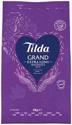 Tilda Grand Reis Extra Langkorn Basmati Reis 10 Kg, Extra Long Reis