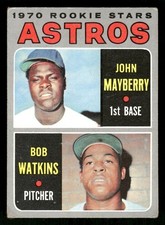 1970 Topps Baseball Card #227 Rookie Stars Houston Astros John Mayberry. rookie card picture