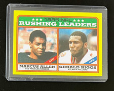 1986 Topps #227 Marcus Allen / Gerald Riggs GEM MINT PERFECT CENTER & CORNERS