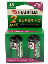 FujiFilm 200 Speed 24 Exposure Indoor Outdoor Color Film 2 Pack - NOS Exp. 2004