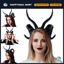 Halloween Devil Horns Headband - Black Cosplay Costume Accessory, Party Dress Up