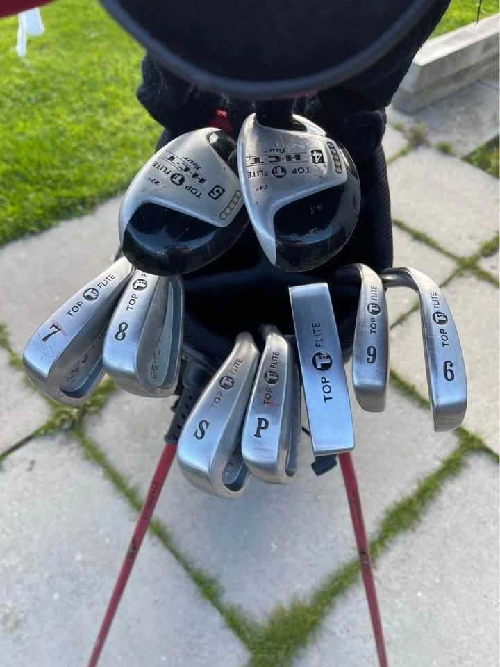 Mens RH Top Flite HCT Tour Full Golf Clubs Set + Callaway Golf Stand Bag - Image 3 of 4