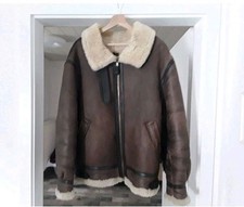 Fliegerjacke lammfell  Leder Gr. 56 aus Amerika 