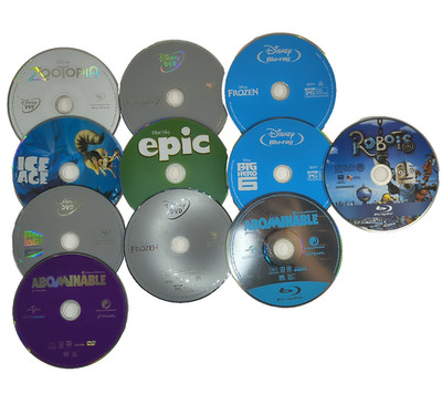 Disney Dreamworks Blue Sky Studios DVD Blu-ray Lot Frozen Zootopia Ice Age