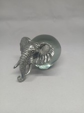 Unique Glass Body Elephant Paper Weight