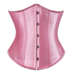 Gothic Underbust Corset Waist Cincher Bustier Top Satin Lace Up Lingerie Plus
