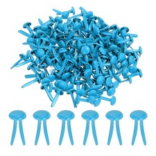 200 PCS Paper Brass Fasteners Split Pins Pastel Mini, Light blue, 8 x 15 mm