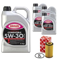 MotoröL Set SAE 5W-30 Plus Meguin 9 Liter + ÖLfilter FüR Mercedes Vito Viano