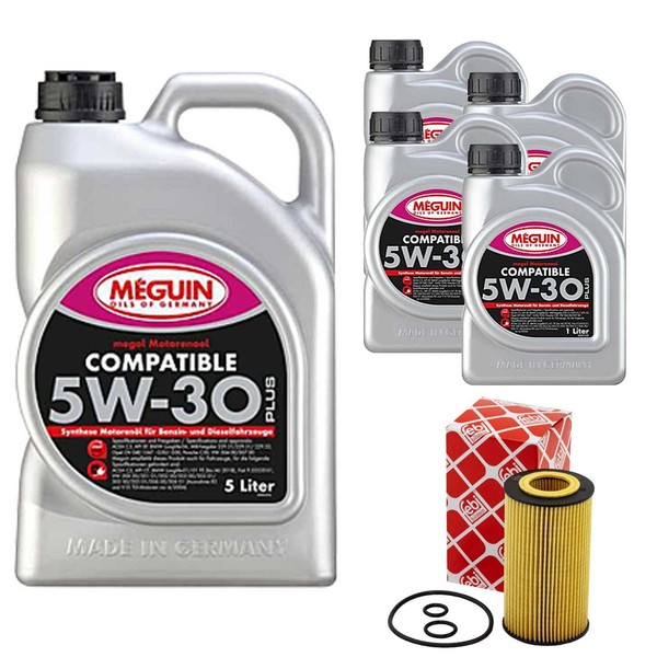 MotoröL Set SAE 5W-30 Plus Meguin 9 Liter + ÖLfilter FüR Mercedes Vito Viano-image