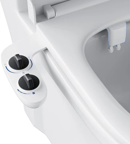 Toilet Bidet Attachment Non-Electric Dual Nozzle Self-Cleaning Fresh Water Spray
