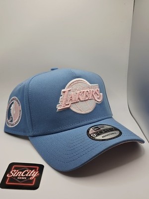 New Era Los Angeles Lakers 9FORTY A-Frame Sky Blue Cotton Candy Snapback  Hat
