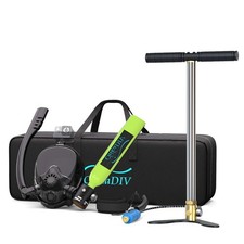 0.5L Mini Scuba Tank with Full Face Mask, 6-10 Min sPortable Lung Tank Sub Mask
