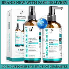 Magnesium Oil Spray 12oz  Body Lotion 8oz Set with Aloe Vera Body Care Duo