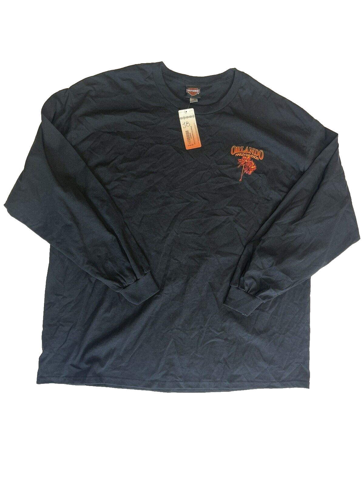 Harley-Davidson Men's Long Sleeve T-Shirt Black Size 3XL Orlando HD NEW 345652