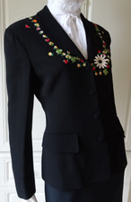 Moschino Cheap And Chic Lucky Clover/floral Accent Blazer It 46 Uk 14