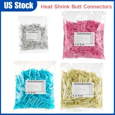 400/100x Waterproof Heat Shrink Butt Connectors Wire Splice Crimp Terminals Kit
