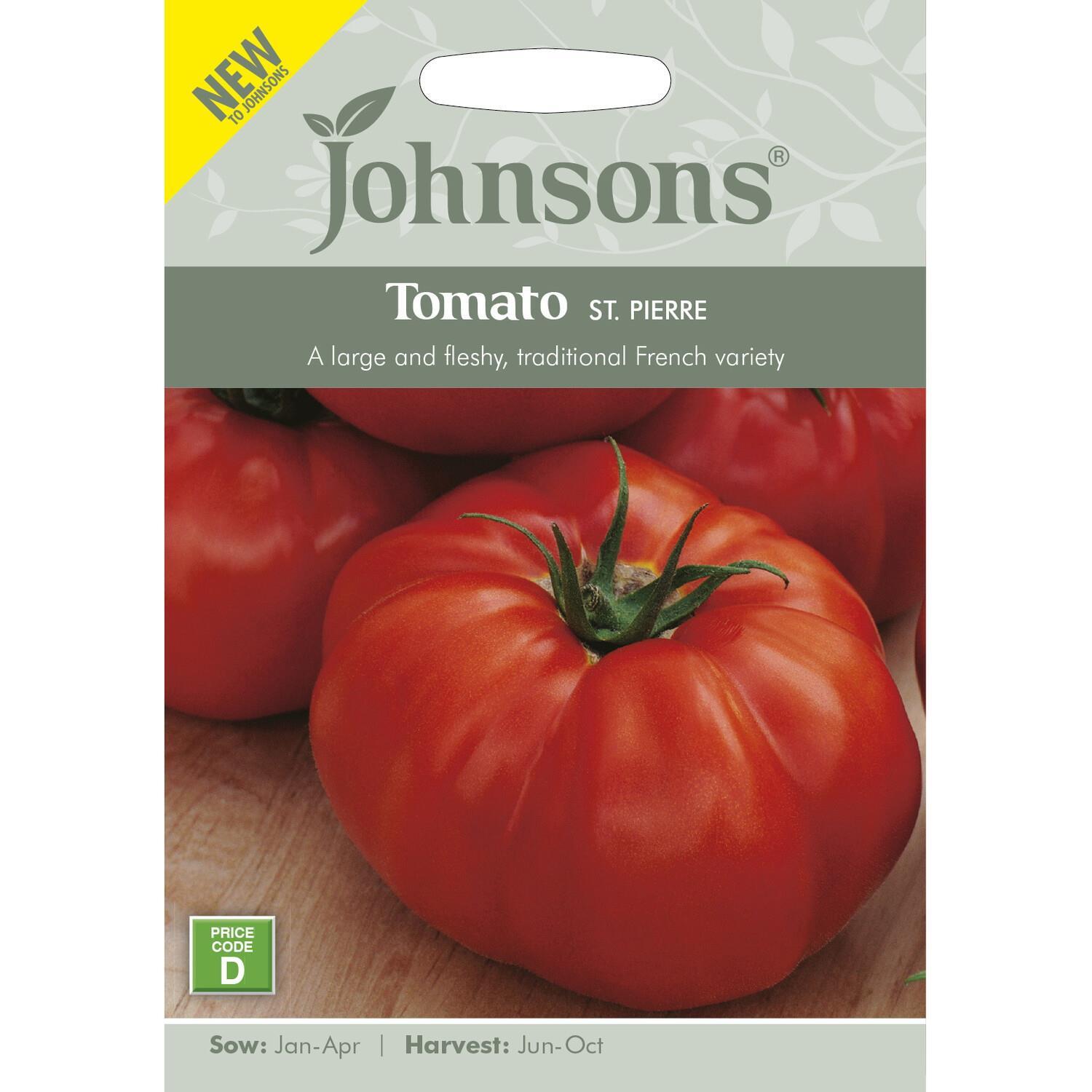 Johnsons Tomato Grow Your Own Fresh Garden Vegetables St. Pierre Seeds Packet