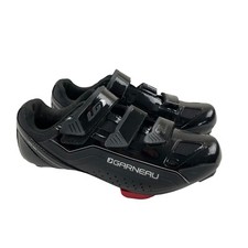 Louis Garneau HRS-80 3-Strap Chrome Black Cycling Shoes Sz 5 / 38 Ergo Air