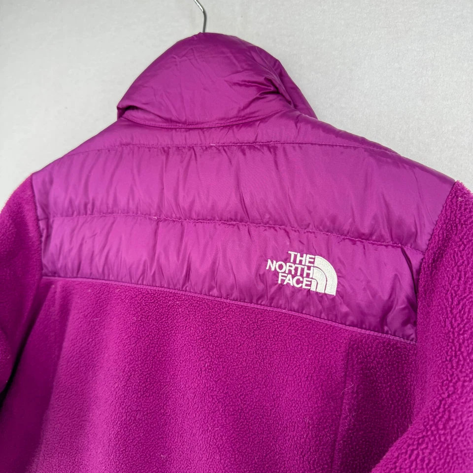 THE NORTH FACE Jacket Womens S 550 Goose Down Denali Fleece Full Zip Winter Pink - Image 3 of 4