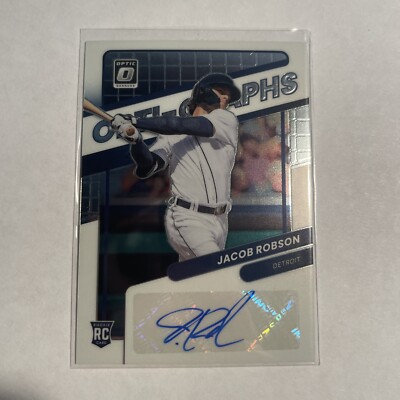 2022 Donruss Optic Optic-Graphs #OG-RO Jacob Robson Auto RC Rookie Tigers 