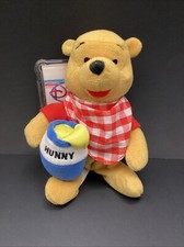 Disney Store Winnie The Pooh Bear Picnic Hunny 8" Stuffed Plush Bean Bag w Tags