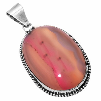 8 87gm Botswana Agate Gemstone Solid 925 Sterling Silver Pendant Scp 112 Ebay