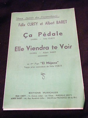 Partition Ça Pédale Curty Elle Viendra Te Voir Baret Noten Musikblatt
