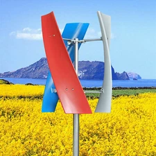 Vertical Axis Wind Turbine Generator 12V w/ Charge Controller Home Windmill Kit